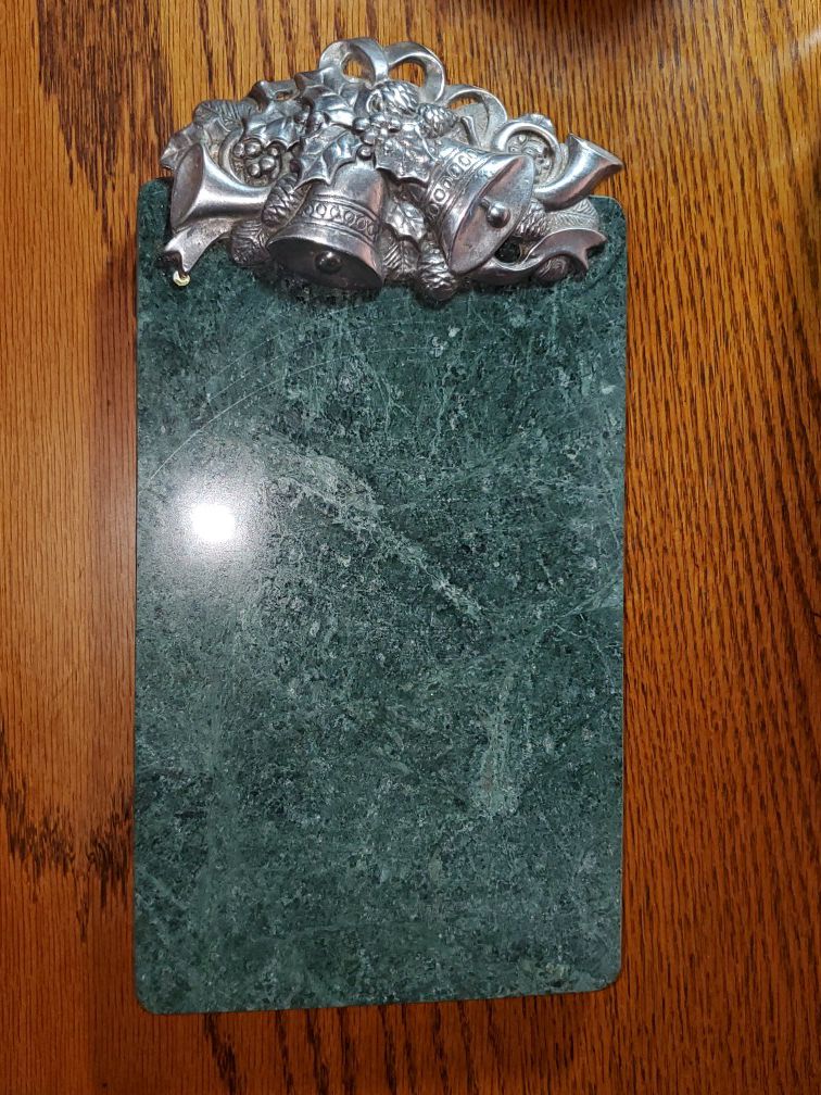 1991 Arthur Court marble cheese tray holy Bell trivet tray vintage $30 or best offer