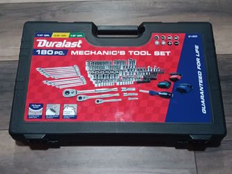 Duralast 1/4in, 3/8in and 1/2in Drive Mechanic 180 Piece Tool Set