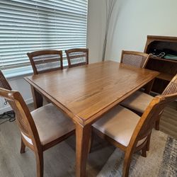 Real Oak Dining Room Table and Chairs