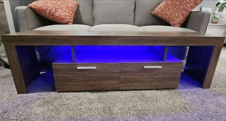 Tv Stand with LED Lights - Excellent Condition