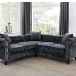 New Grey Sectional Available 