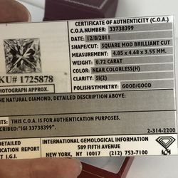 14k White Gold Diamonds  Ring Size 6.5