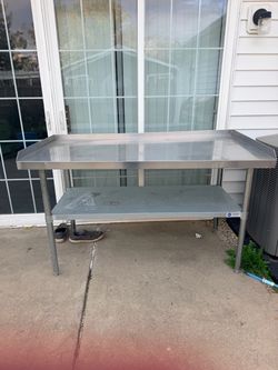 Heavy-Duty Stainless Steel Work Table – 60” x 35” – Outdoor Kitchen / BBQ Prep Station
