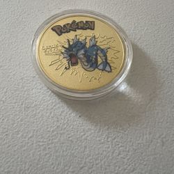 Gold Plated Pokémon Coin- Gyrados