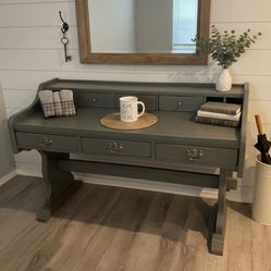 Vintage Farmhouse Secretary Desk : Coffee Bar Station - delivery available