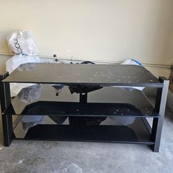 Black Glass TV Stand 