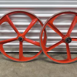 Red 24" Bmx Rims 