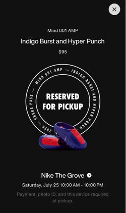 Nike Mind 001 AMP Indigo Burst and Hyper Punch (size 12)