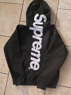 Supreme Black Hoodie with Logo Spell-Out