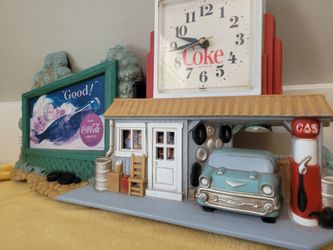 Coca Cola Clock Batt Operated About 13" Tall