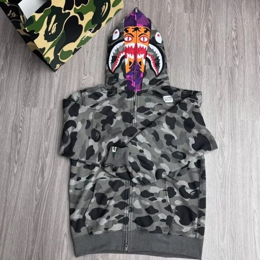 Black & Grey CAMO ABC BAPE HOODIE! 