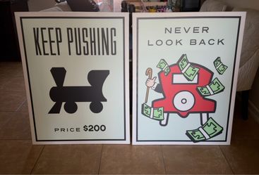 Set of 4 IKONICK Monopoly Canvas Prints (30x40”)
