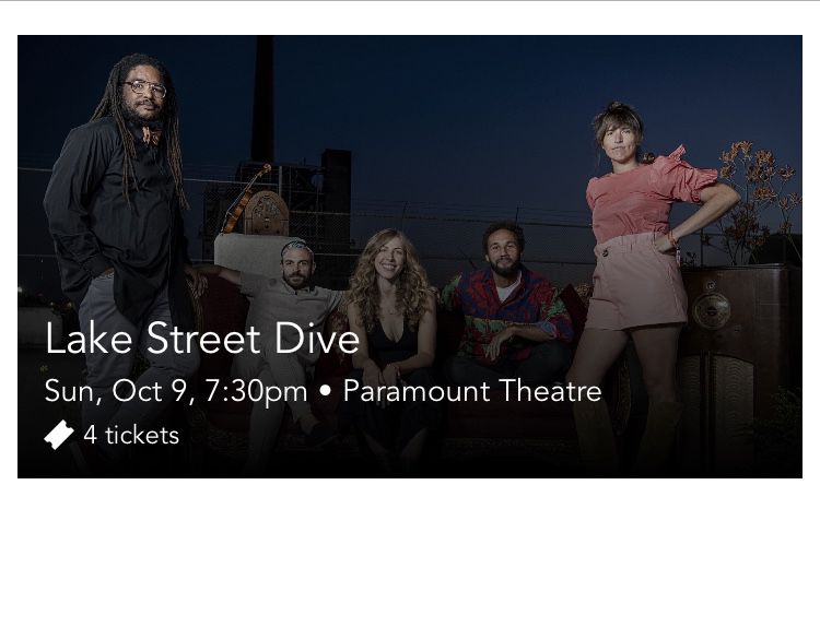 4 Lake Street Dive tickets @ The Paramount 