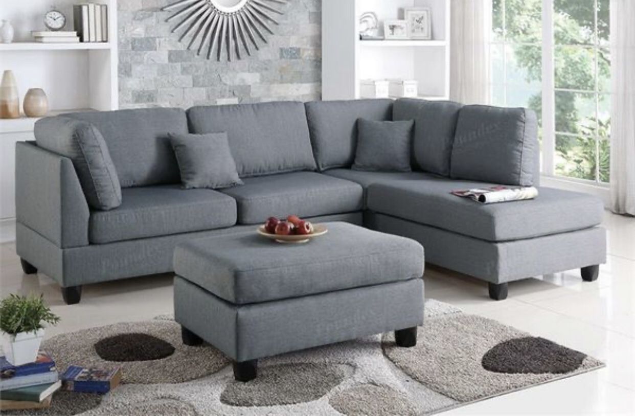 Sectional With Ottoman Brand New 