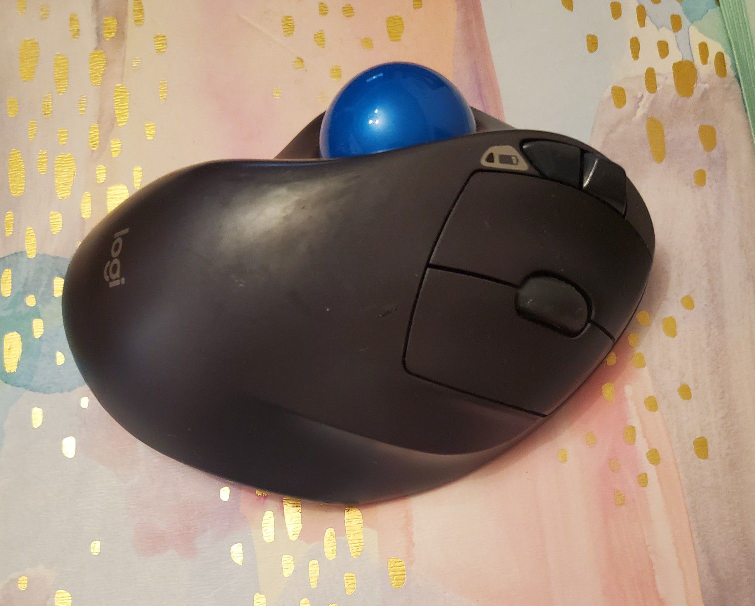 Logitech Logitech - M570 Wireless Trackball Mouse - Gray/Blue