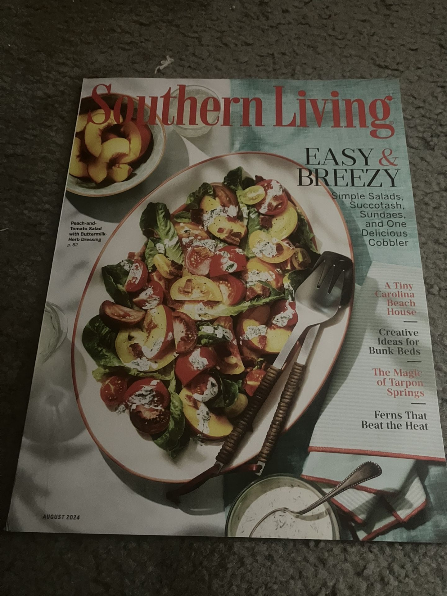Southern Living Magazine~August 2024~Easy & Breezy Recipes~Ideas for Bunk Beds