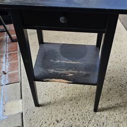 Black Hemnes End Table Night Stand