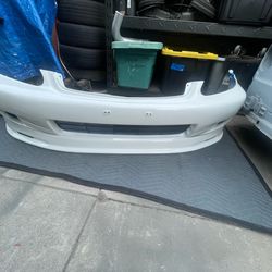 Civic hatchback bumpers freshly painted