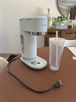 Light Blue Mr. Coffee Iced and Hot Coffee Maker with Tumbler