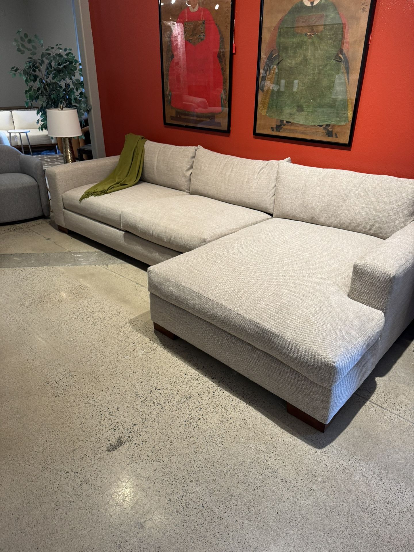 Fabric Custom Chaise Sofa Sectional