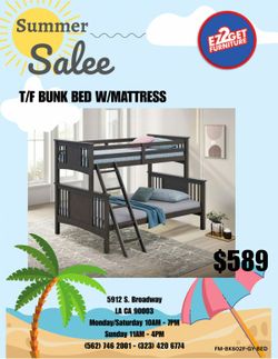 Twin/Full bunk bed with mattress $50 dollar ask me how?