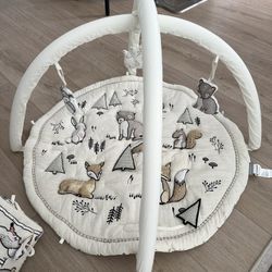 Crate & Barrel Woodland Animals Baby Activity Play May And Tummy Time Toy - CLEAN!