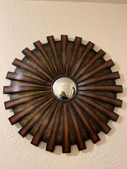 Rustic Metal Sunburst Mirror 