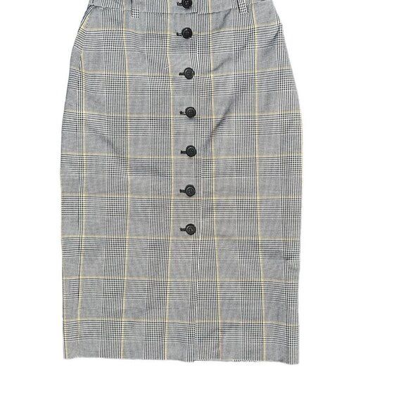 ARITZIA Wilfred Leona Plaid Button Down Midi Skirt US 4