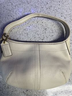 Coach Cream Leather Hobo Shoulder Bag