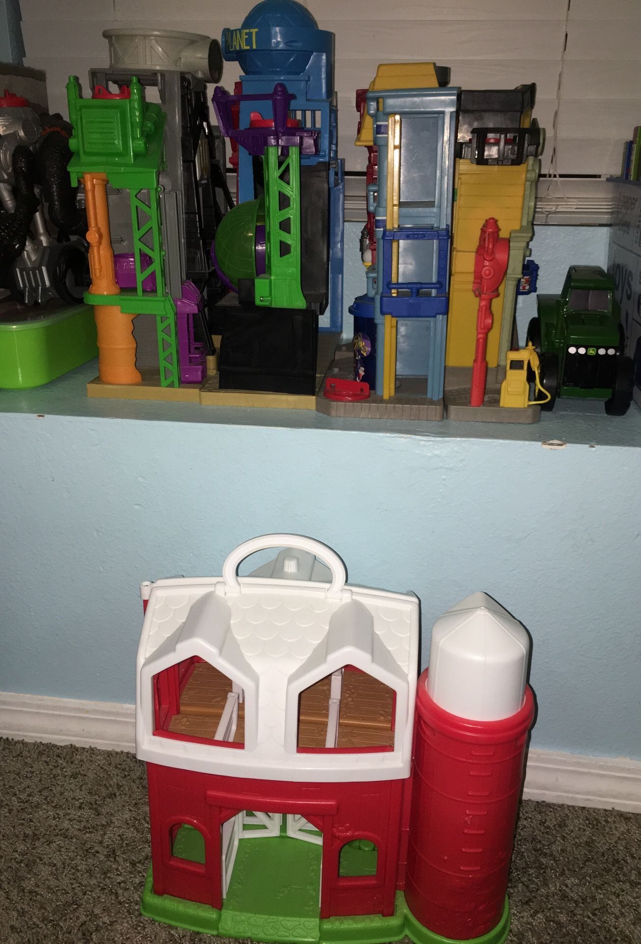 Barn, super hero toy sets all 3 for $25