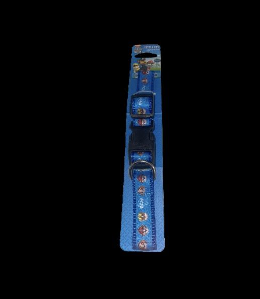 Dog Collar Blue Adjustable.75" W x 18" L . Paw Patrol Nickelodeon New