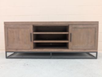 Industrial Wood and Metal TV Stand