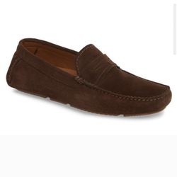Aquatalia Brandon Weatherproof Driving Loafer Shoes Brown Size 7.5 - 8.5 - 9 - 9.5 MADE IN ITALY - RETAIL $395
