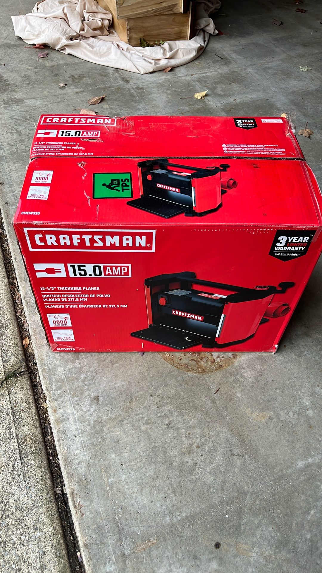 Craftsman 12 1/2 inch thickness planer