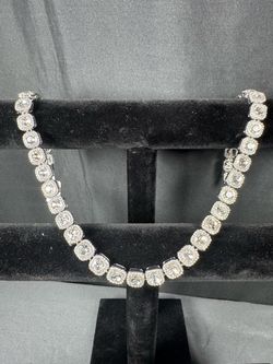 Invicta Elements Men's Iced Out Cuban Chain Necklace Silver (80849)