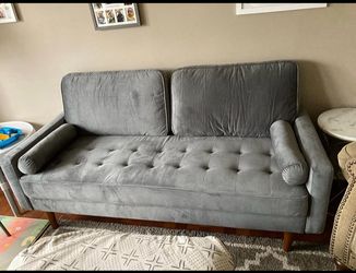 Vesgantti Grey Velvet Couch
