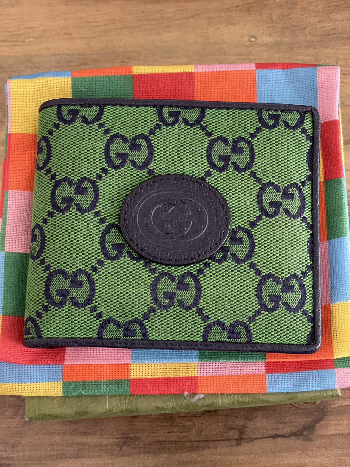 Gucci Green Monogram Wallet