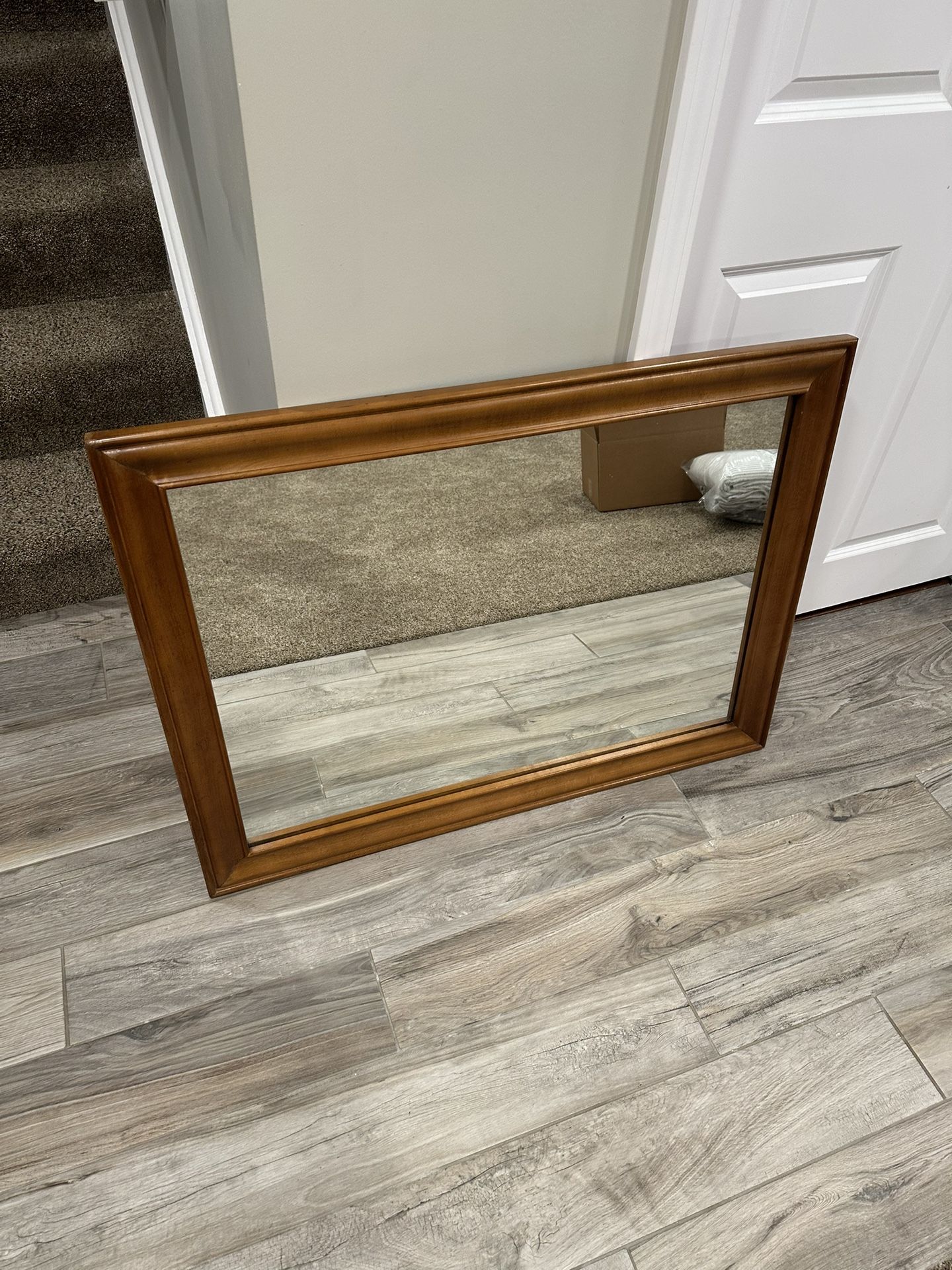 Mirror w/ Solid Wood Frame. Vintage