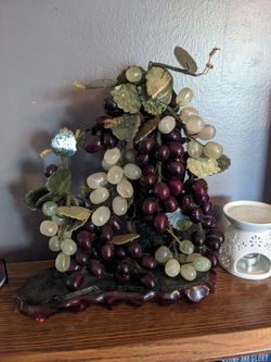 Large Glass Grape Tree  Multicolored Grapes