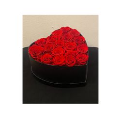 Roses In Heart Shaped Box For Valentines Day