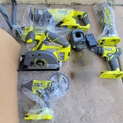 Like New RYOBI 18v 6 Piece Combo. No Batteries