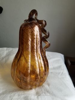 Pre lit glass gourd pumpkin