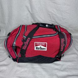 Large Red Marlboro Vintage Travel Gym Duffel Bag
