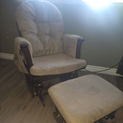 Rocking Chair And Rocking Footstool For Nursery