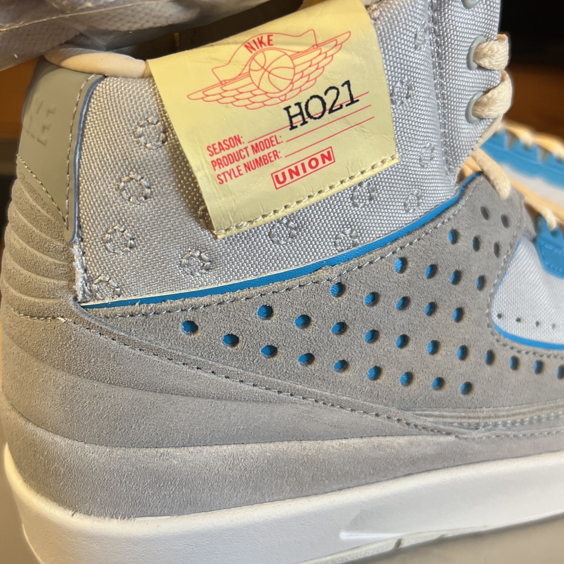Jordan 2 Union Grey Fog Size 8
