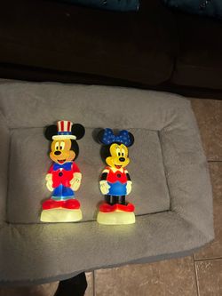 Disney Mickey and Minnie Mouse light up blow molds