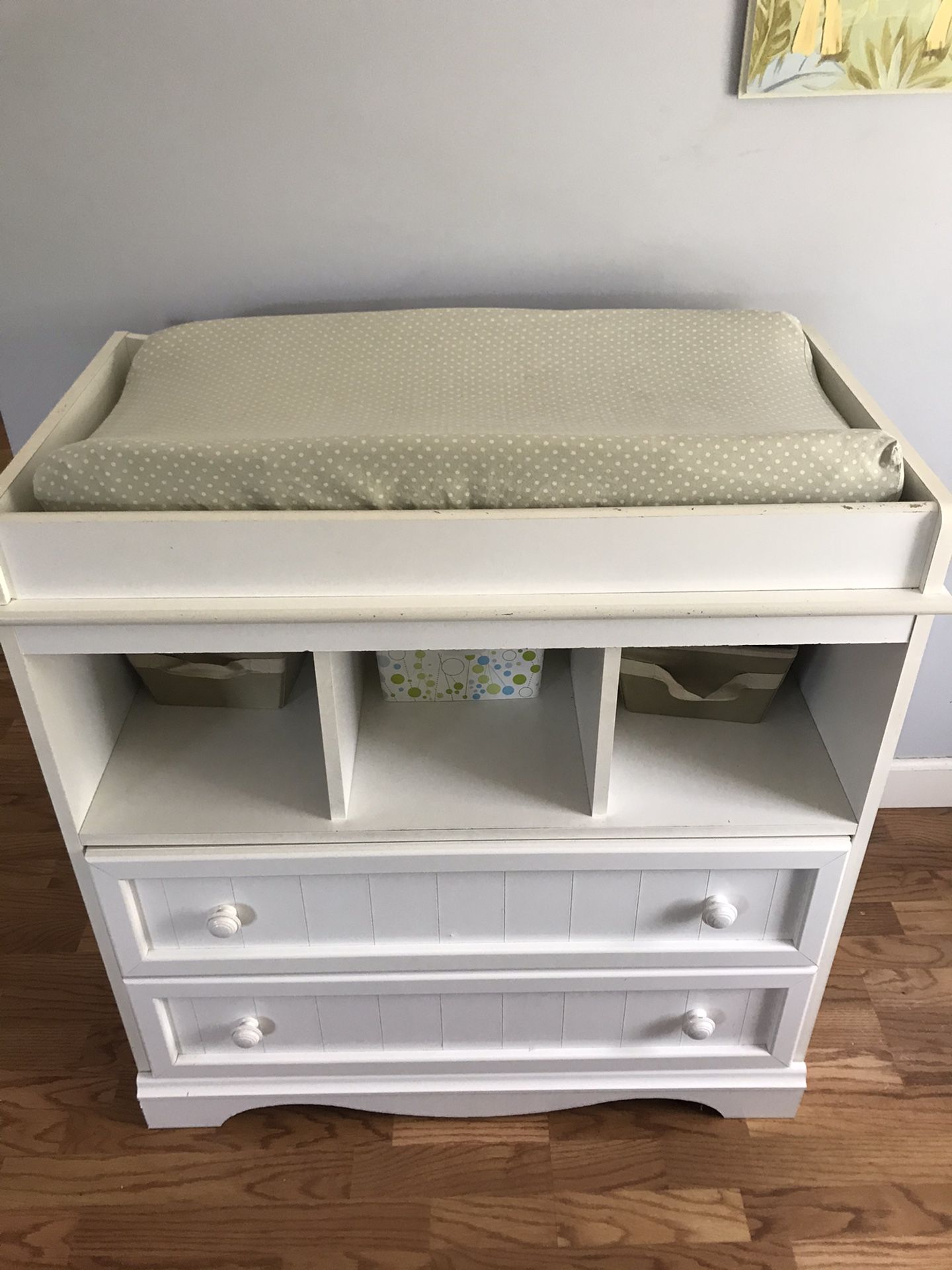White Changing Table Dresser