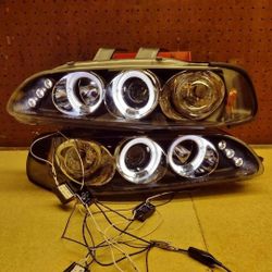 92-95 Honda Civic LED Headlights Faros Calaveras Micas Luces 