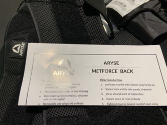 Aryse Metforce Black Back Brace