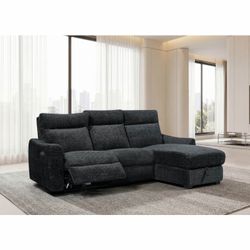 New fabric power recliner sectional couch / free delivery